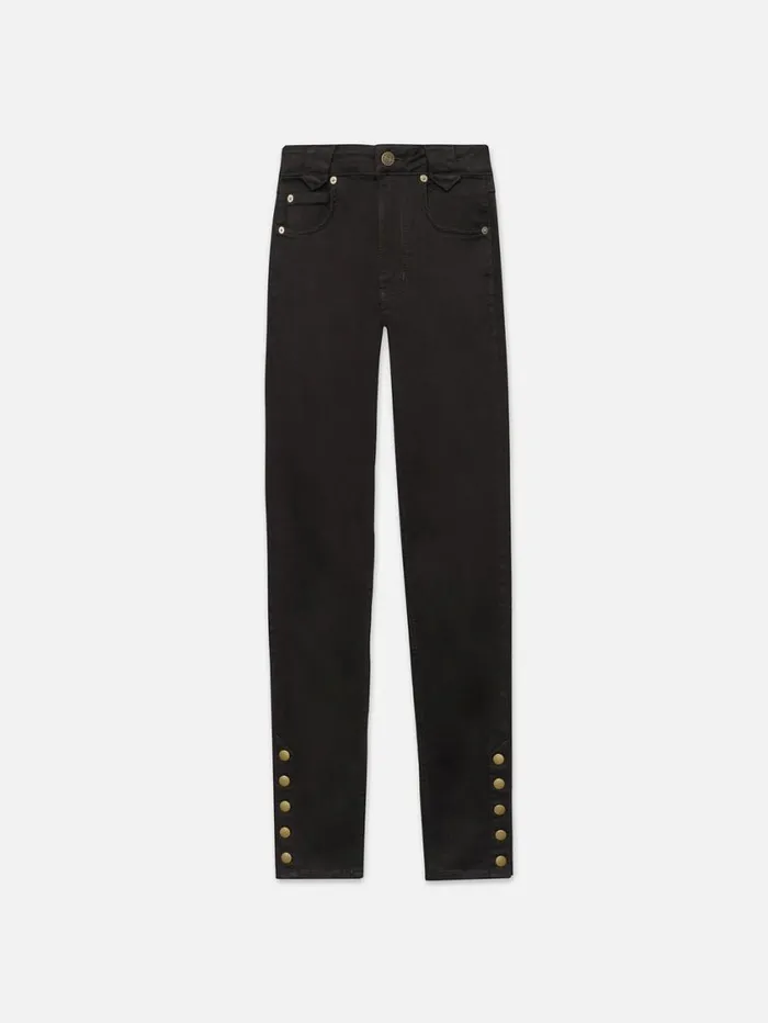 Women Skinny FRAME The Snapped Denim Legging 8212 Black