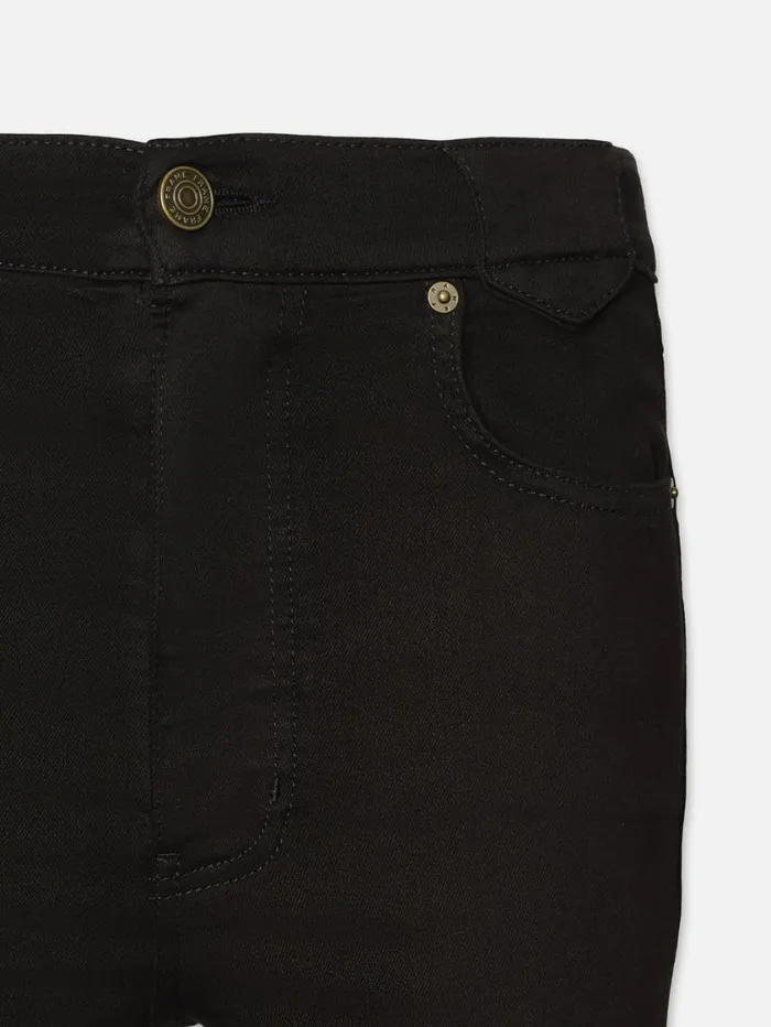 Women Skinny FRAME The Snapped Denim Legging 8212 Black Women Skinny FRAME The Snapped Denim Legging 8212 Black