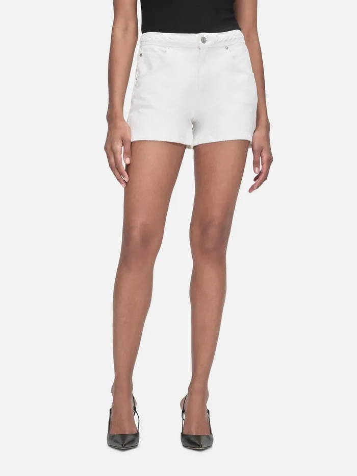 Women Skirts and Shorts FRAME Braided Waistband Short 8212 White