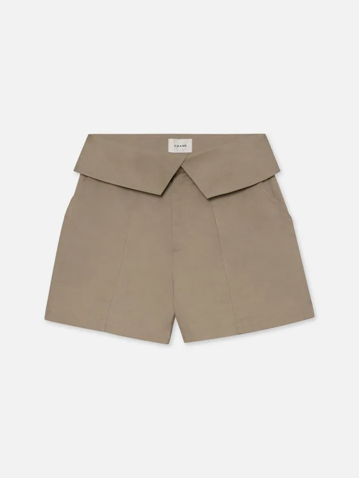 Women Skirts and Shorts FRAME Foldover Short 8212 Mushroom