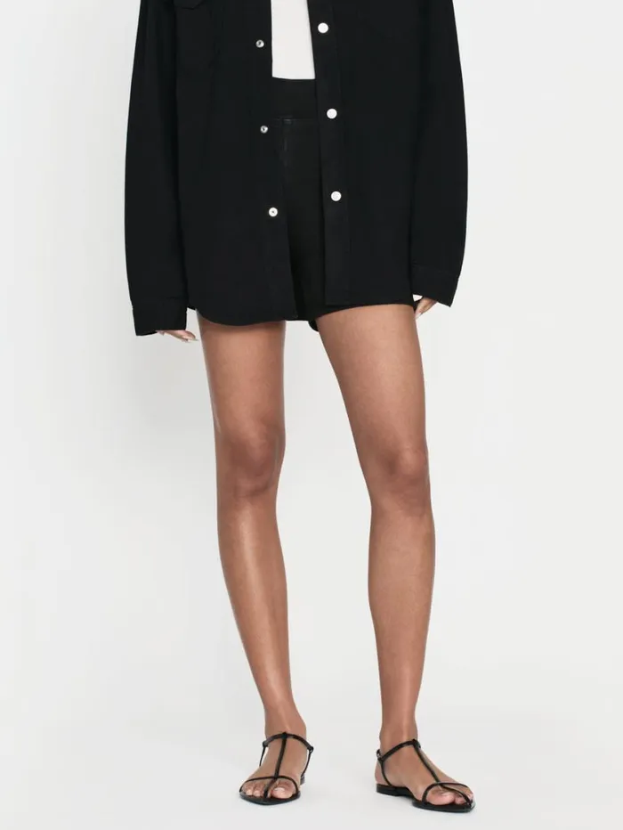 Women Skirts and Shorts FRAME Jetset Short 8212 Sheen Noir Women Skirts and Shorts FRAME Jetset Short 8212 Sheen Noir