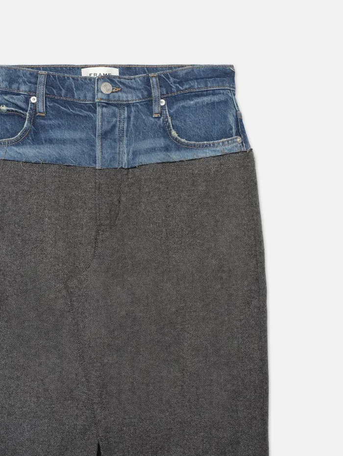 Women Skirts and Shorts FRAME Le Mix Midaxi Skirt 8212 Malibu Herringbone