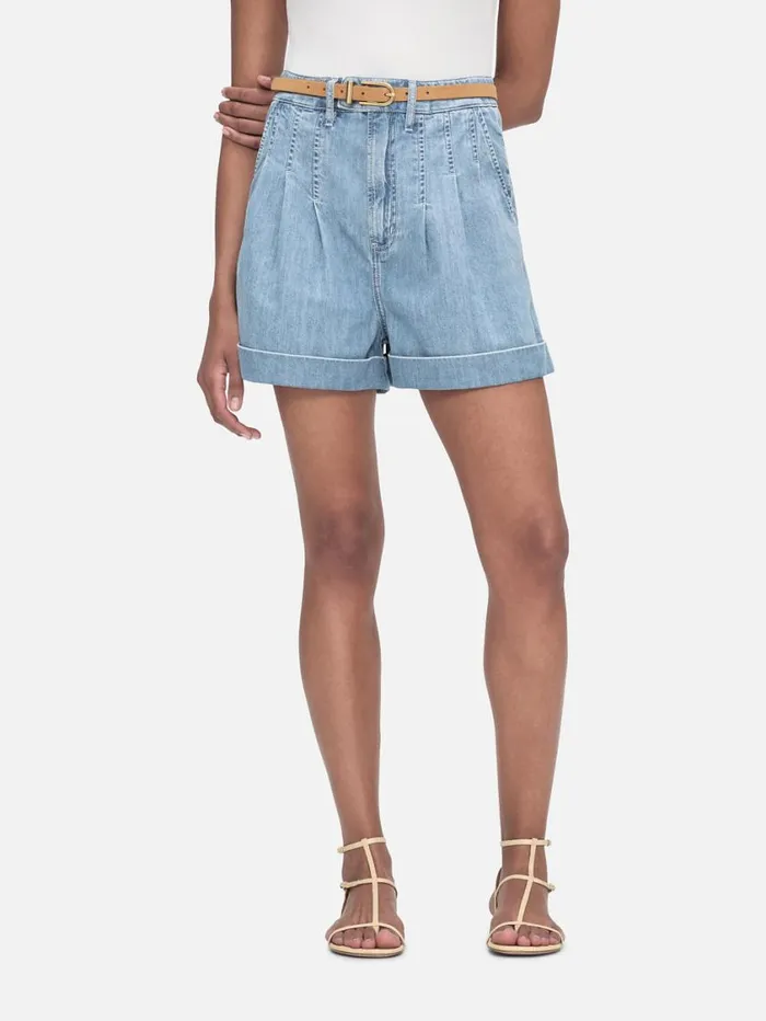 Women Skirts and Shorts FRAME Pleated Wide Cuff Short 8212 Rhythm Women Skirts and Shorts FRAME Pleated Wide Cuff Short 8212 Rhythm