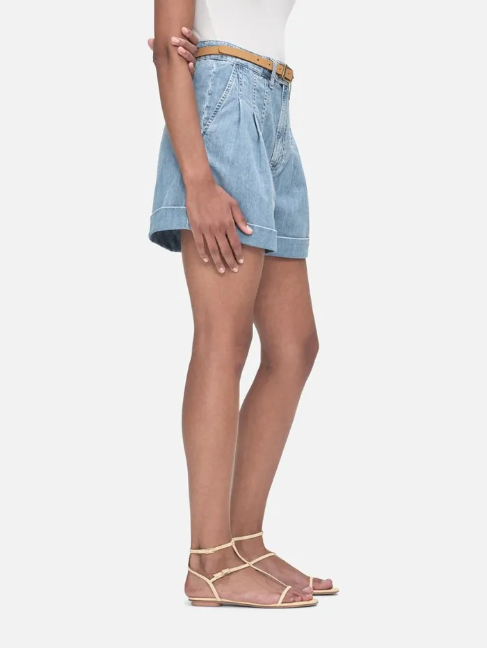 Women Skirts and Shorts FRAME Pleated Wide Cuff Short 8212 Rhythm Women Skirts and Shorts FRAME Pleated Wide Cuff Short 8212 Rhythm
