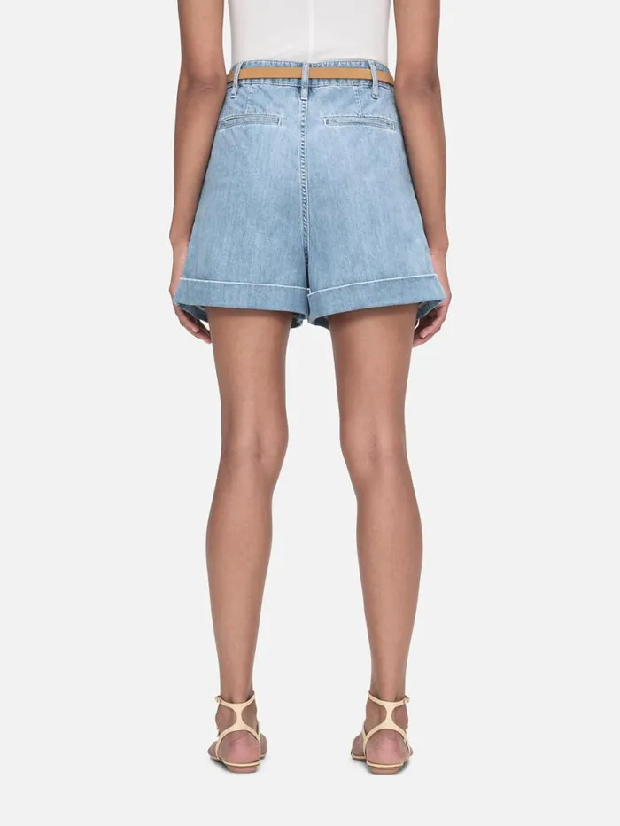 Women Skirts and Shorts FRAME Pleated Wide Cuff Short 8212 Rhythm Women Skirts and Shorts FRAME Pleated Wide Cuff Short 8212 Rhythm