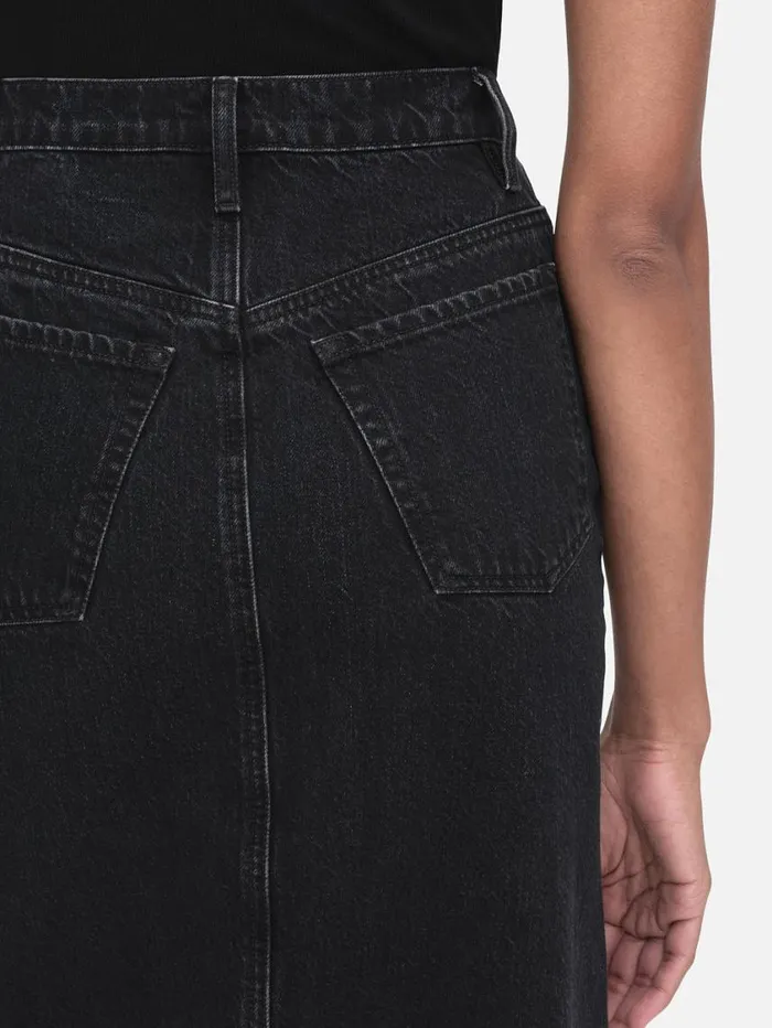 Women Skirts and Shorts FRAME The Midaxi Skirt Angled Seam 8212 Inkwell