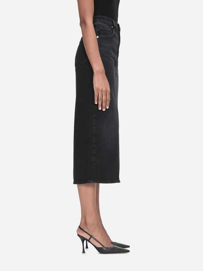 Women Skirts and Shorts FRAME The Midaxi Skirt Angled Seam 8212 Inkwell