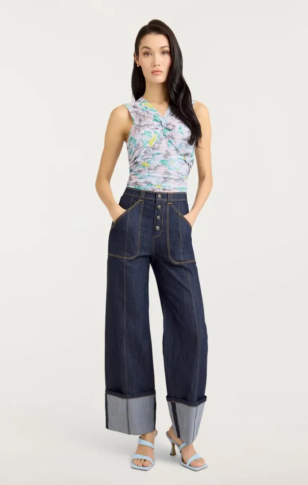 Women Sleeveless Aniya Top Pastelmulti Cinq Sept Tank Tops and Camisoles