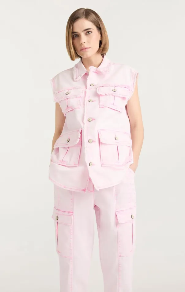 Women Sleeveless Vera Jacket Flamingo Cinq Sept Jackets