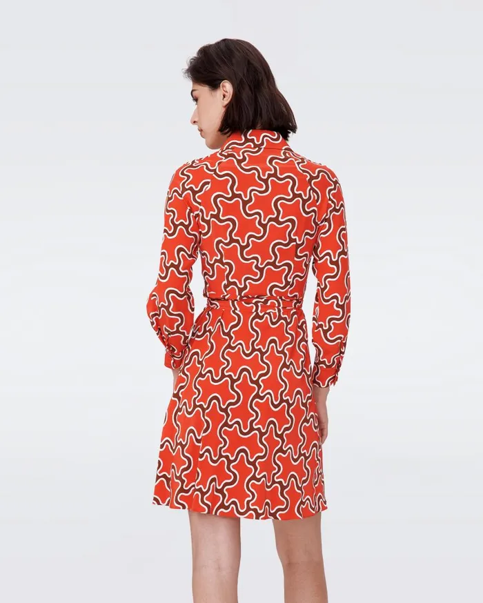 Women Sophie Dress Tiny Cloud Patch Red DVF Dresses