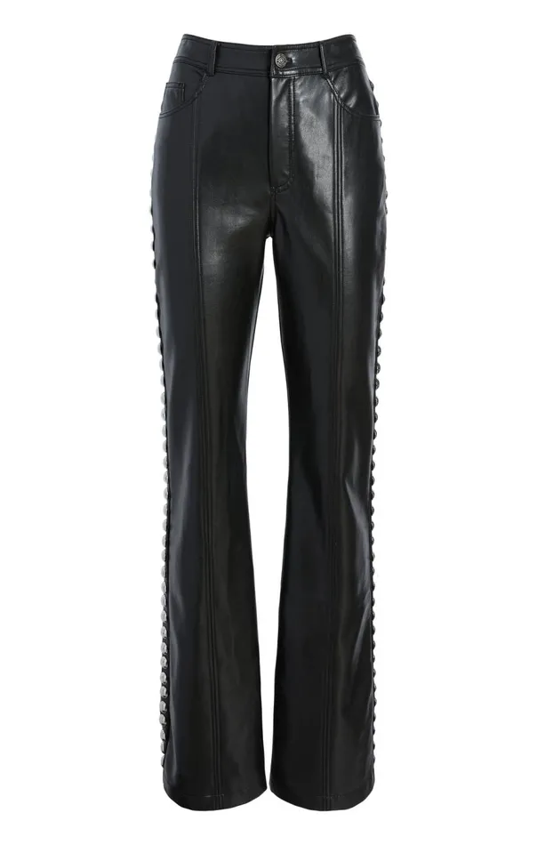 Women Studded Shailene Pant Black Cinq Sept Pants