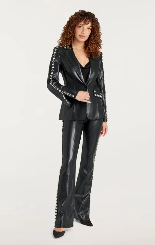 Women Studded Shailene Pant Black Cinq Sept Pants
