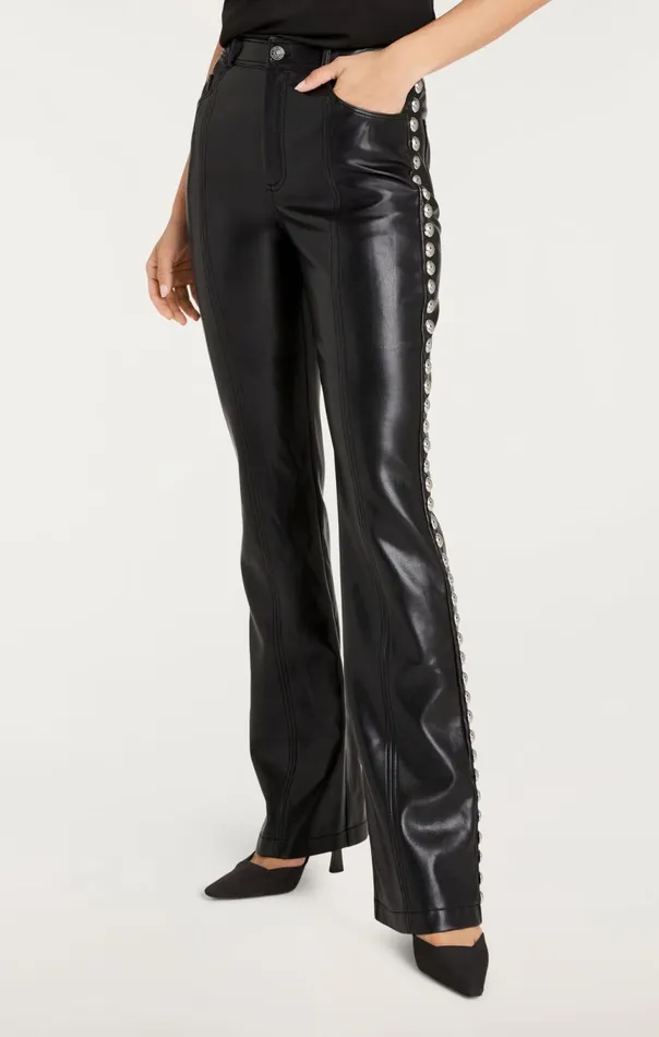 Women Studded Shailene Pant Black Cinq Sept Pants