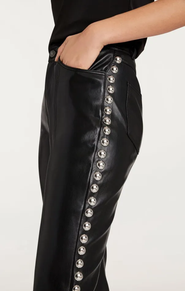 Women Studded Shailene Pant Black Cinq Sept Pants