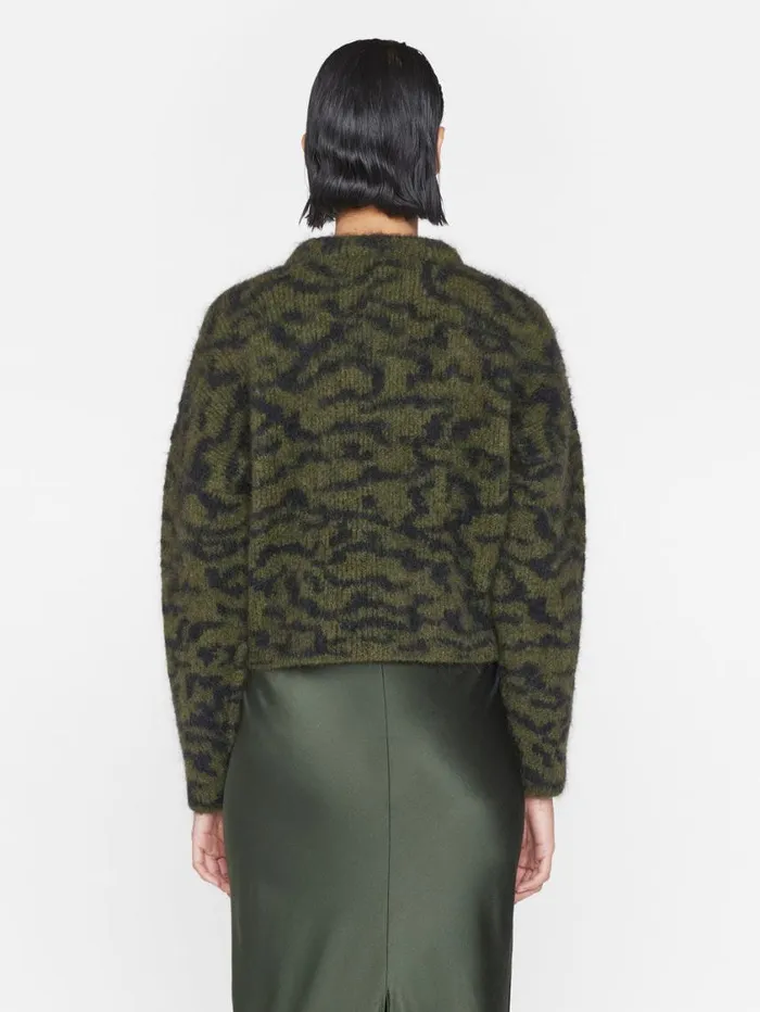 Women Sweaters FRAME Abstract Jacquard Crew 8212 Surplus Multi Women Sweaters FRAME Abstract Jacquard Crew 8212 Surplus Multi