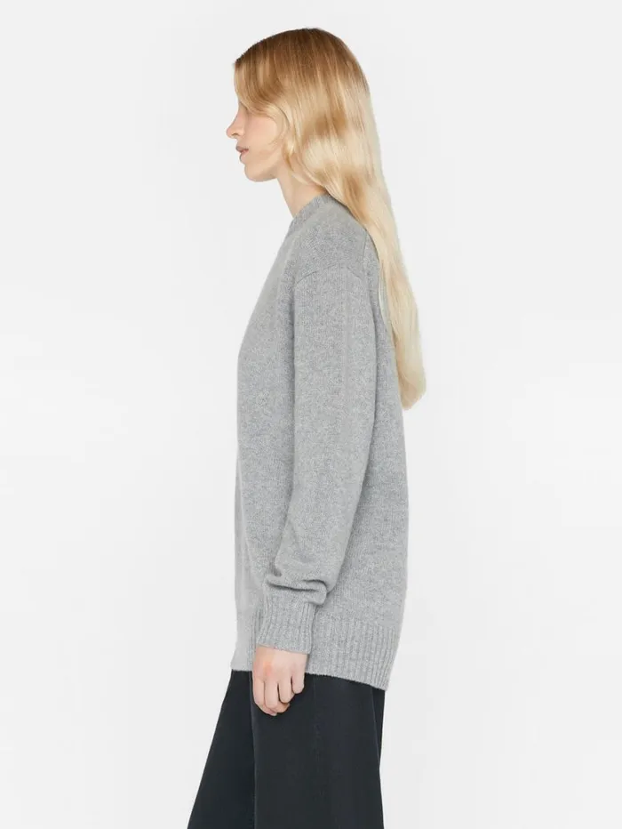 Women Sweaters FRAME Boyfriend Cashmere Crew 8212 Gris Heather Women Sweaters FRAME Boyfriend Cashmere Crew 8212 Gris Heather
