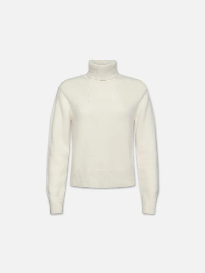 Women Sweaters FRAME Cashmere Turtleneck Sweater 8212 Cream