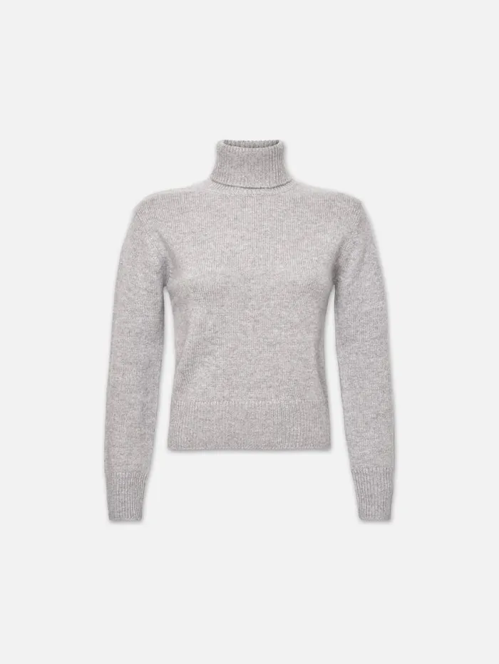 Women Sweaters FRAME Cashmere Turtleneck Sweater 8212 Heather Grey