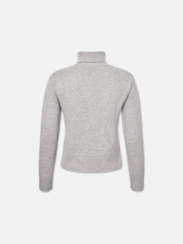 Women Sweaters FRAME Cashmere Turtleneck Sweater 8212 Heather Grey
