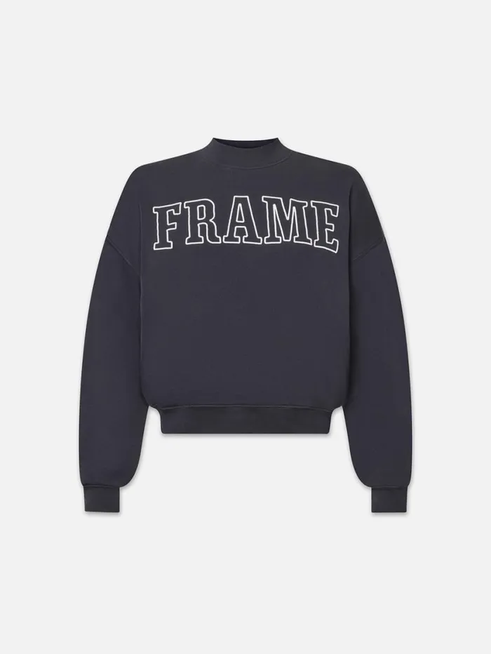 Women Sweaters FRAME FRAME Block Letter Sweatshirt 8212 Navy