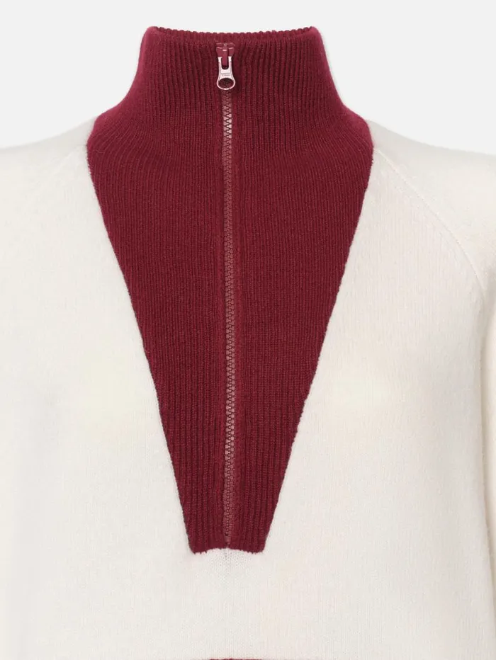 Women Sweaters FRAME Knit Anorak 8212 Cream Multi Women Sweaters FRAME Knit Anorak 8212 Cream Multi