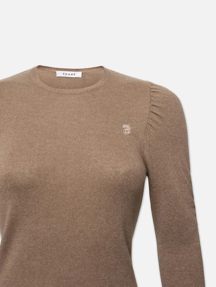 Women Sweaters FRAME Lunar New Year Cash Shirred Sweater 8212 Camel Women Sweaters FRAME Lunar New Year Cash Shirred Sweater 8212 Camel