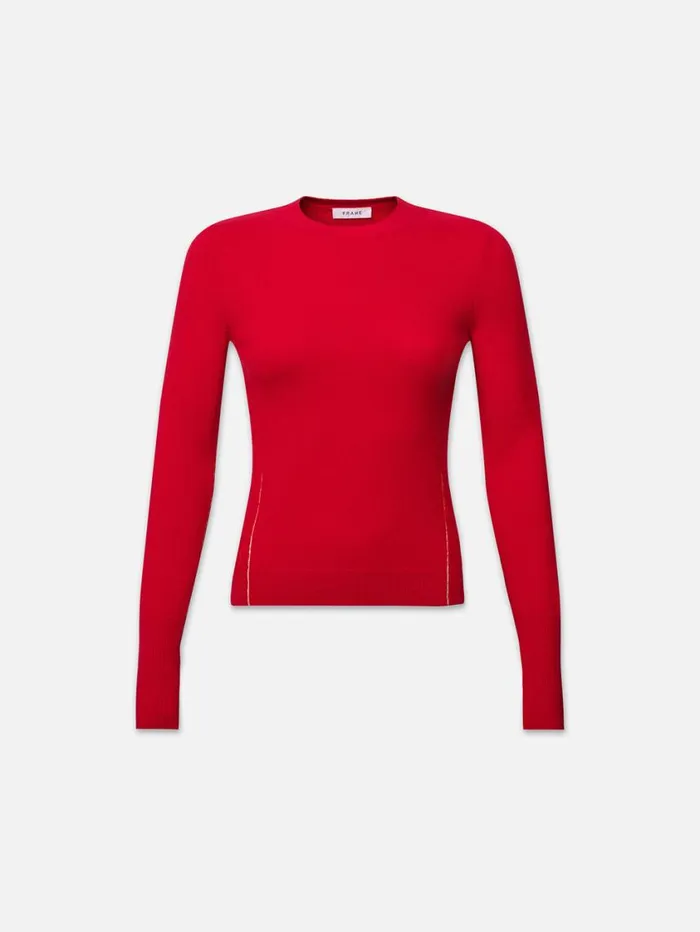 Women Sweaters FRAME Lunar New Year Cashmere Crew 8212 Red