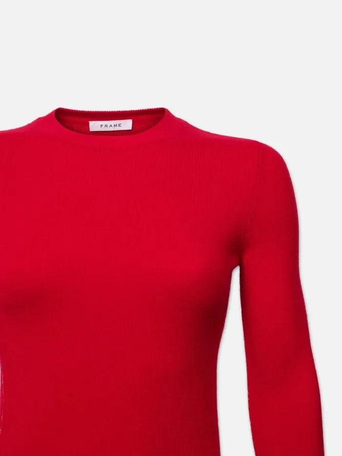 Women Sweaters FRAME Lunar New Year Cashmere Crew 8212 Red Women Sweaters FRAME Lunar New Year Cashmere Crew 8212 Red