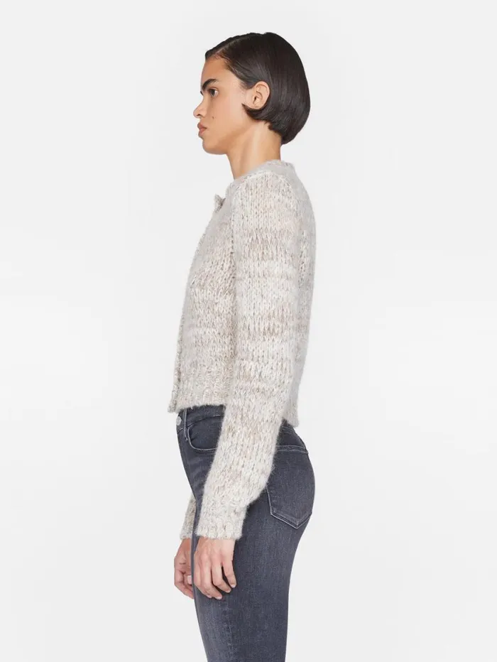Women Sweaters FRAME Marl Cardi Sweater 8212 Oatmeal Heather Multi Women Sweaters FRAME Marl Cardi Sweater 8212 Oatmeal Heather Multi