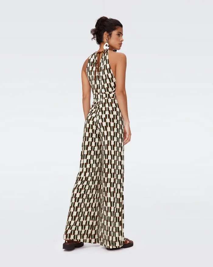 Women Tai Jumpsuit Maypole Black DVF Jumpsuits and Rompers