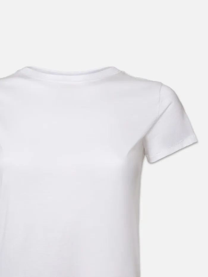 Women Tanks and Tees FRAME Baby Tee 8212 White