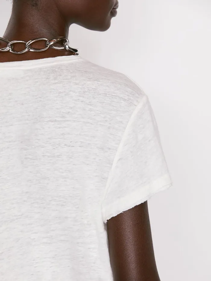 Women Tanks and Tees FRAME Easy True Tee 8212 Blanc Women Tanks and Tees FRAME Easy True Tee 8212 Blanc
