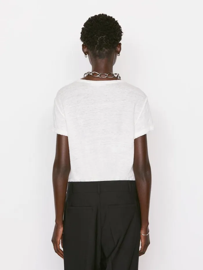 Women Tanks and Tees FRAME Easy True Tee 8212 Blanc Women Tanks and Tees FRAME Easy True Tee 8212 Blanc