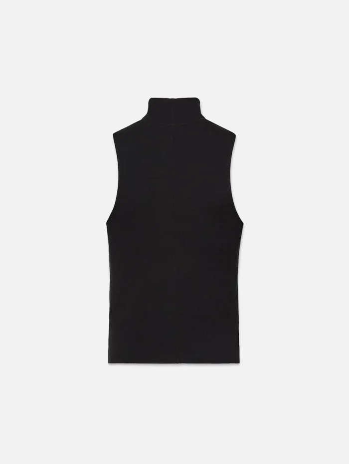 Women Tanks and Tees FRAME Sleeveless Turtleneck Top 8212 Black Women Tanks and Tees FRAME Sleeveless Turtleneck Top 8212 Black