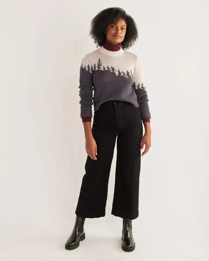 Women TIMBERLINE MERINO PULLOVER Charcoalivory Pendleton Sweaters