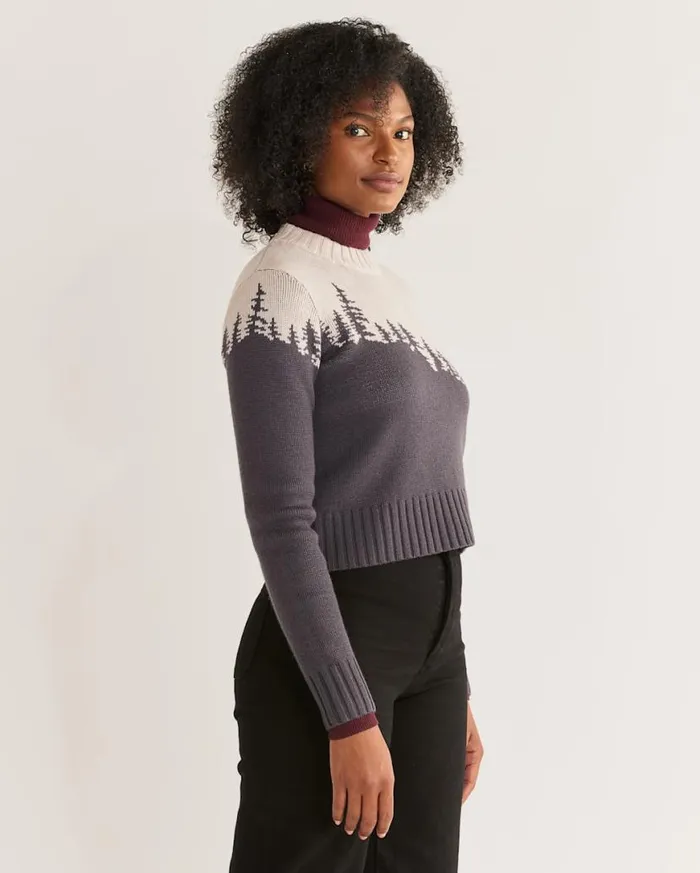 Women TIMBERLINE MERINO PULLOVER Charcoalivory Pendleton Sweaters