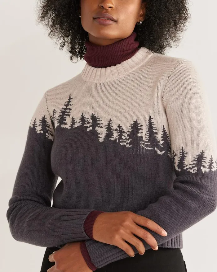 Women TIMBERLINE MERINO PULLOVER Charcoalivory Pendleton Sweaters