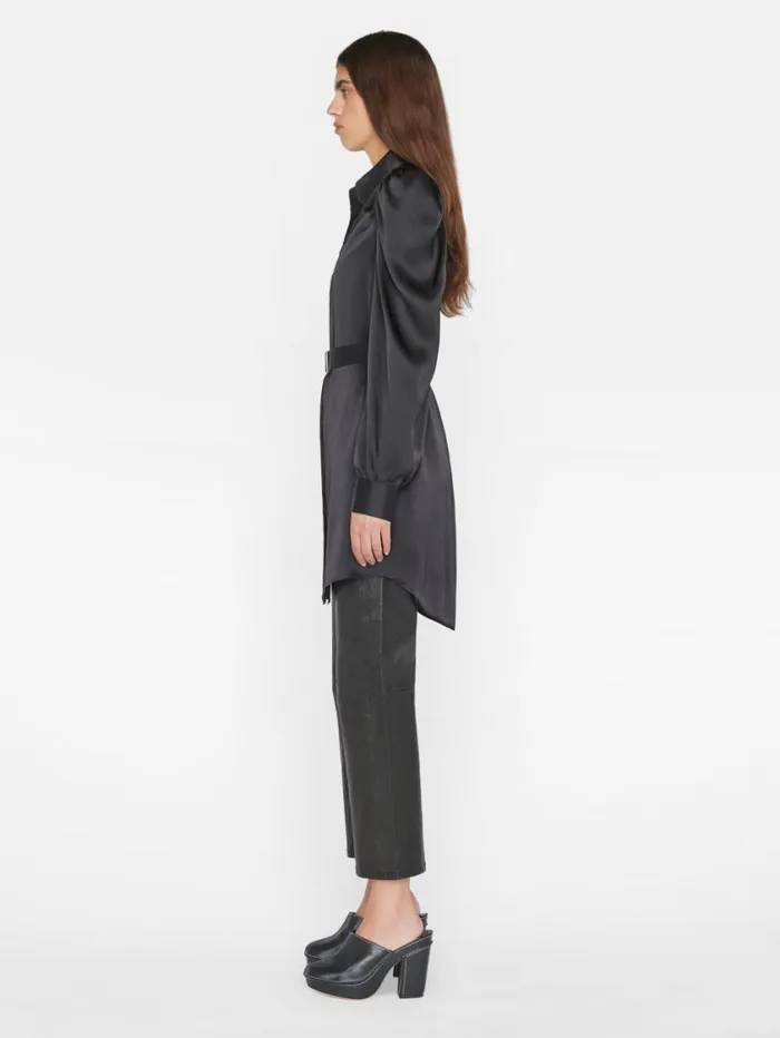 Women Tops and Blouses FRAME Gillian Long Sleeve Mini Dress 8212 Noir Women Tops and Blouses FRAME Gillian Long Sleeve Mini Dress 8212 Noir