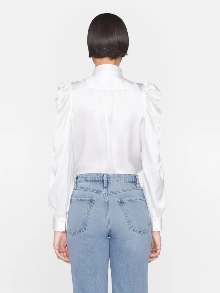 Women Tops and Blouses FRAME Gillian Long Sleeve Top 8212 Off White