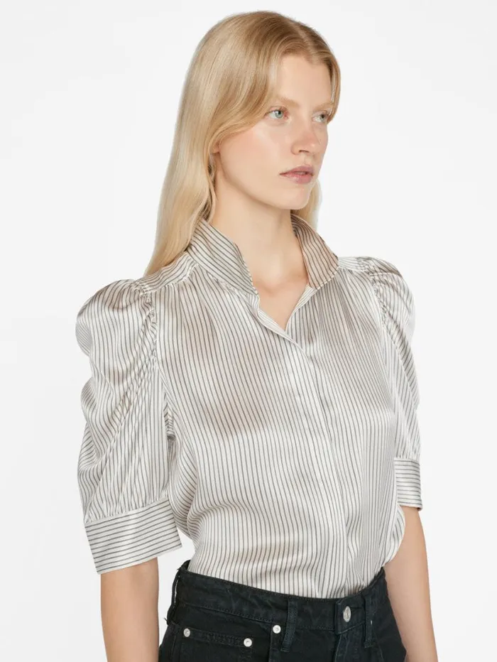 Women Tops and Blouses FRAME Gillian Top 8212 Bone Multi Women Tops and Blouses FRAME Gillian Top 8212 Bone Multi