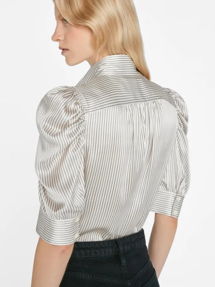 Women Tops and Blouses FRAME Gillian Top 8212 Bone Multi Women Tops and Blouses FRAME Gillian Top 8212 Bone Multi