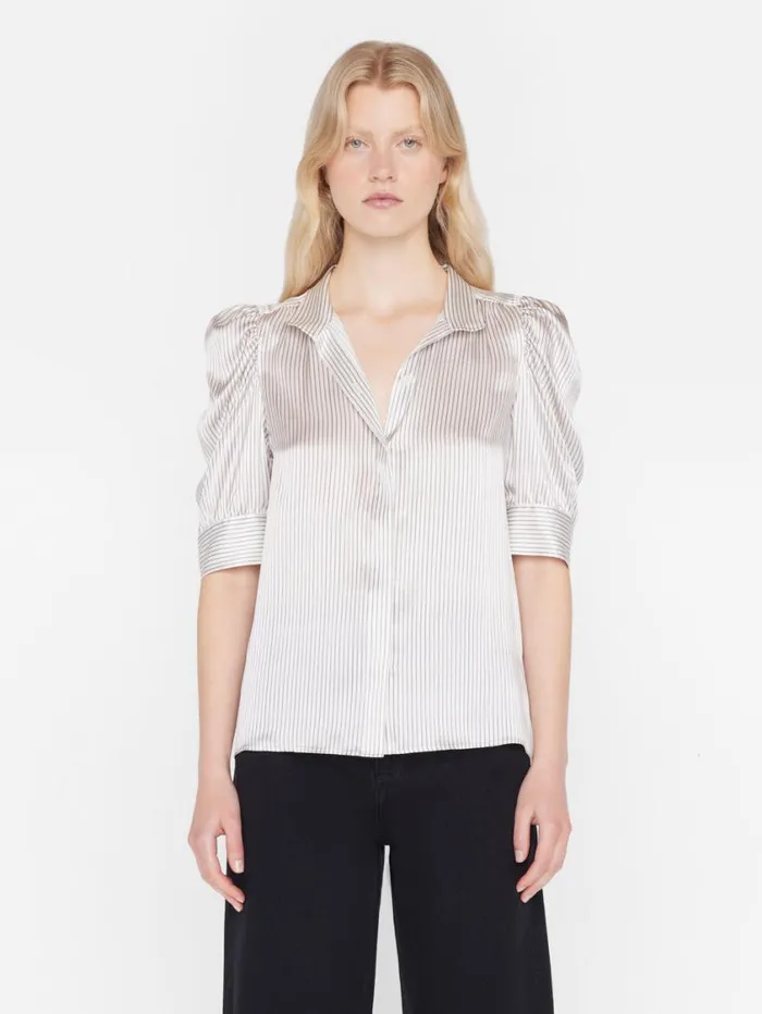 Women Tops and Blouses FRAME Gillian Top 8212 Bone Multi Women Tops and Blouses FRAME Gillian Top 8212 Bone Multi