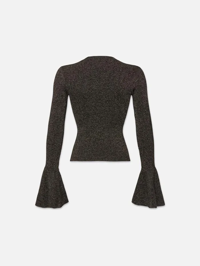 Women Tops and Blouses FRAME Godet Lurex Top 8212 Black Women Tops and Blouses FRAME Godet Lurex Top 8212 Black