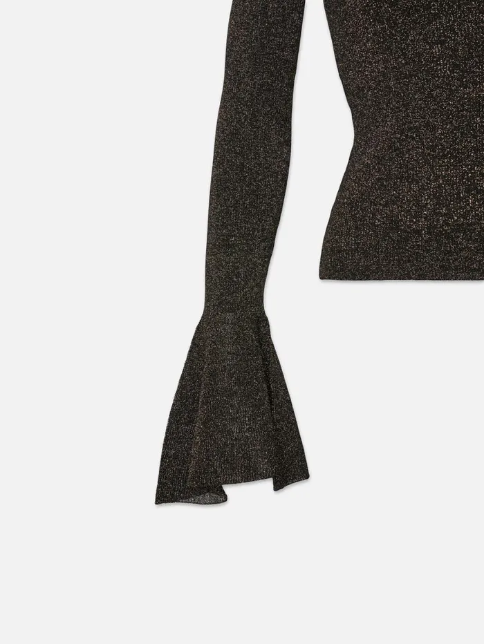 Women Tops and Blouses FRAME Godet Lurex Top 8212 Black Women Tops and Blouses FRAME Godet Lurex Top 8212 Black