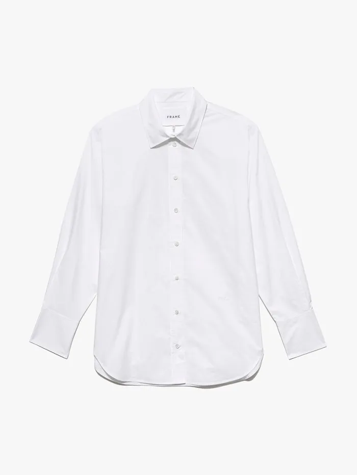 Women Tops and Blouses FRAME The Oversized Shirt 8212 Blanc