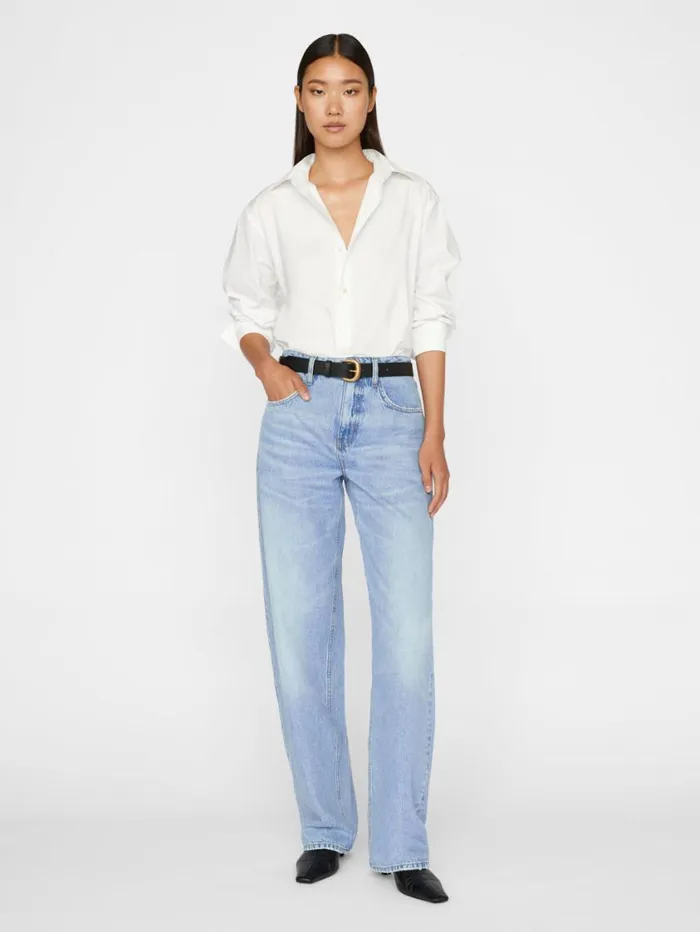 Women Tops and Blouses FRAME The Oversized Shirt 8212 Blanc Women Tops and Blouses FRAME The Oversized Shirt 8212 Blanc