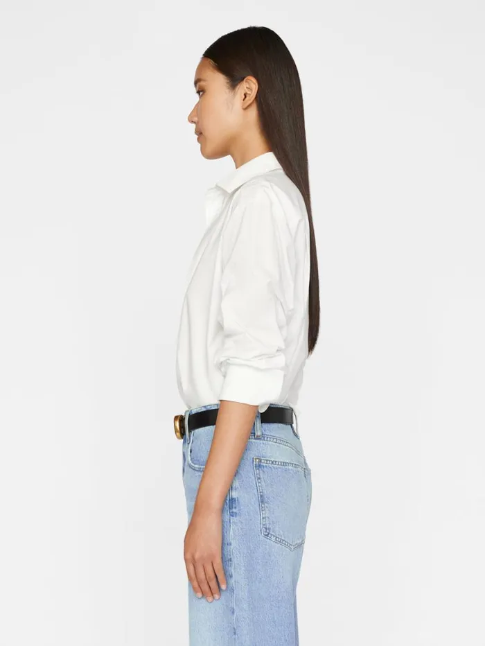 Women Tops and Blouses FRAME The Oversized Shirt 8212 Blanc Women Tops and Blouses FRAME The Oversized Shirt 8212 Blanc