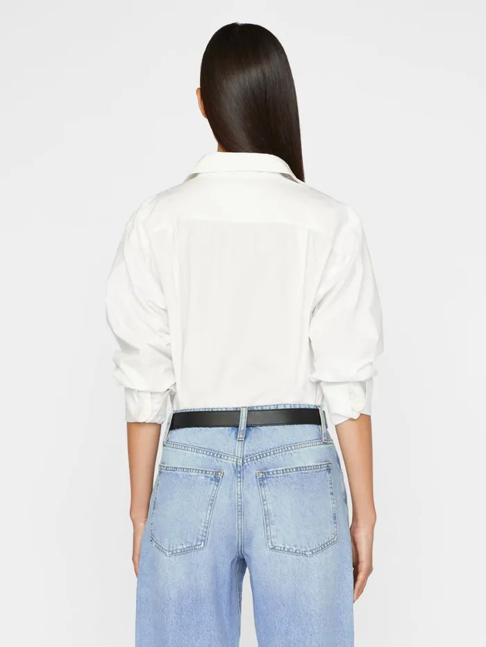 Women Tops and Blouses FRAME The Oversized Shirt 8212 Blanc Women Tops and Blouses FRAME The Oversized Shirt 8212 Blanc