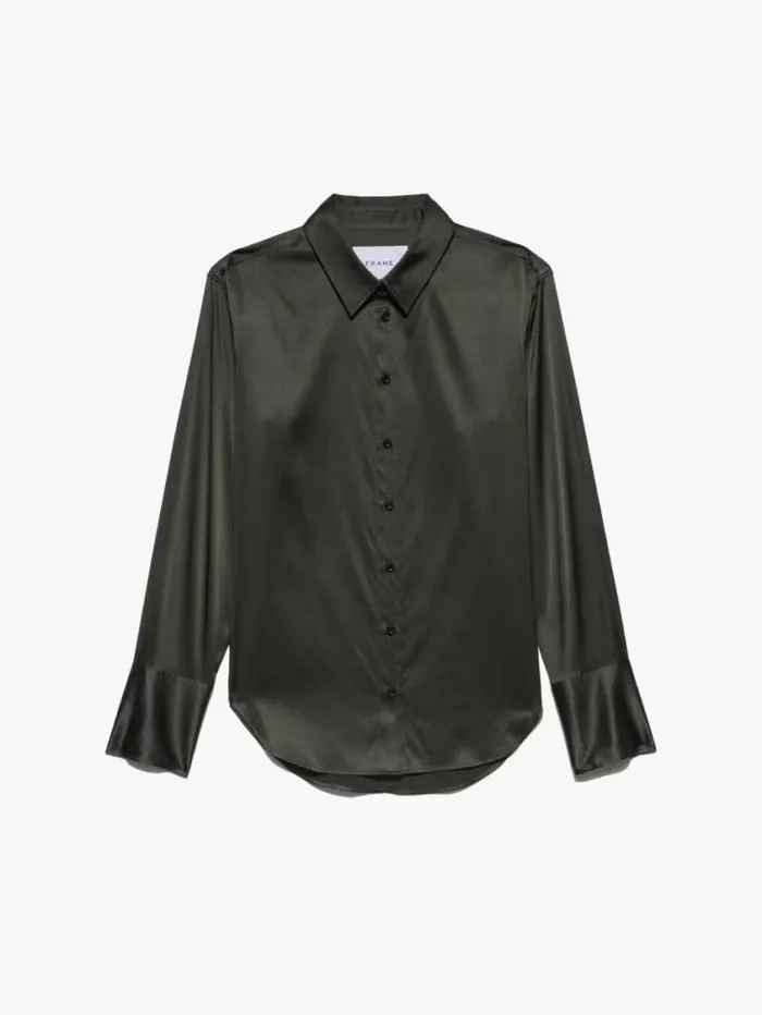 Women Tops and Blouses FRAME The Standard Shirt 8212 Surplus