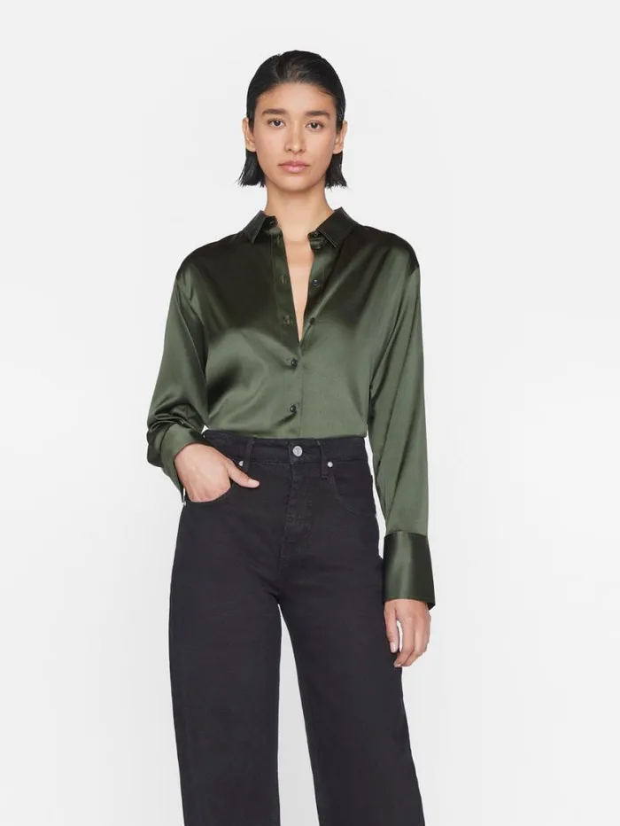 Women Tops and Blouses FRAME The Standard Shirt 8212 Surplus Women Tops and Blouses FRAME The Standard Shirt 8212 Surplus